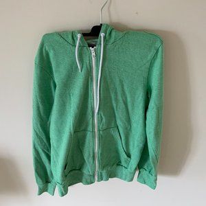 Men's Green Zip Hoodie S